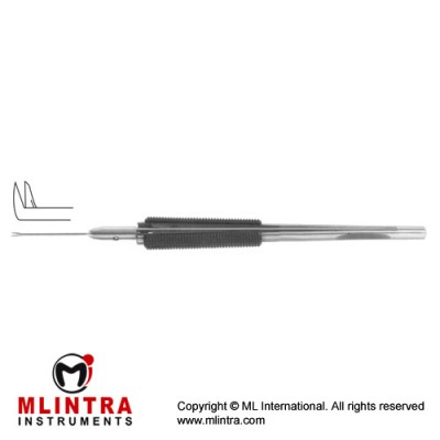 Virectomy Scissor Angled 80° - Vertical Opening Stainless Steel,